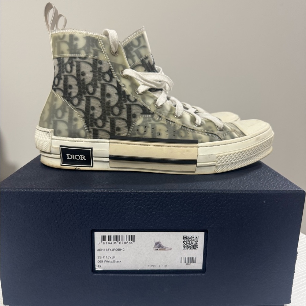 Dior High-Top Sneakers - White and Black